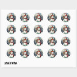 Snowman Merry Christmas Sticker<br><div class="desc">Schneemann Frohe Weihnachtssticker ist großartig als die Touch auf Ihrer Weihnachtspost.</div>