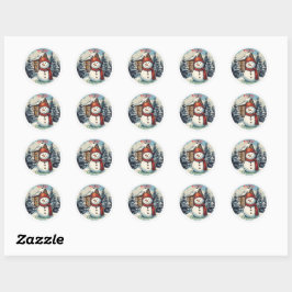 Snowman Merry Christmas Sticker