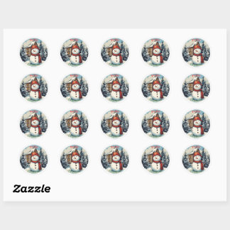 Snowman Merry Christmas Sticker