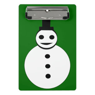 Snowman Mini Clipboard lächelnd Weihnachten Klemmbrett