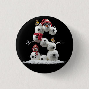 Snowman-Minion in der Form S Button