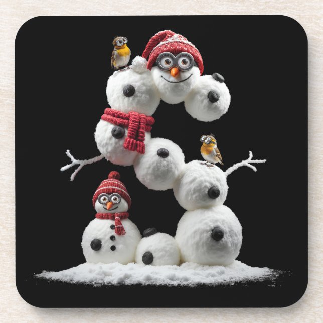 Snowman-Minion in der Form S Getränkeuntersetzer (Vorderseite)
