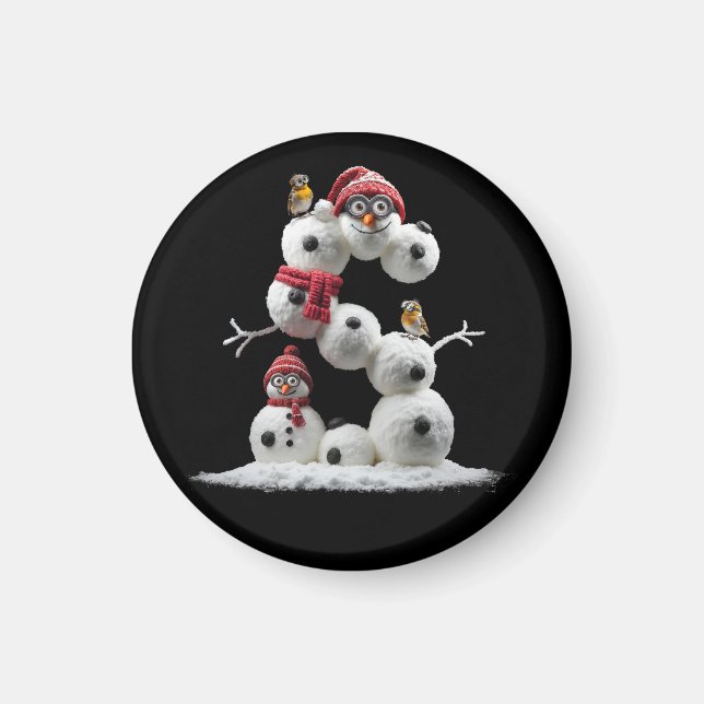 Snowman-Minion in der Form S Magnet (Vorne)