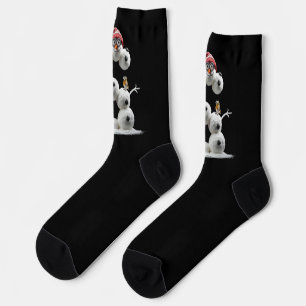 Snowman-Minion in der Form S Socken