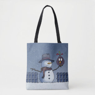 Snowman mit Bird Tasche