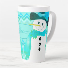Snowman mit Blues Milchtasse