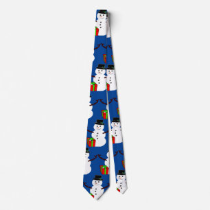 Snowman mit einem Geschenk Krawatte