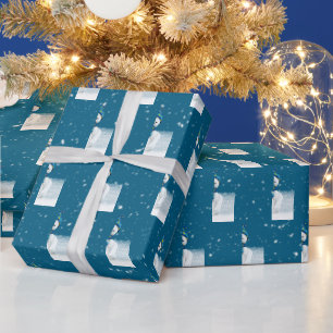 Snowman mit LET IT SNOW Sign Geschenkpapier