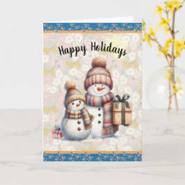 Snowman mit Packages Karte