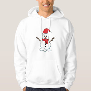 Snowman mit Red Bonnet und Scarf Hoodie