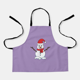 Snowman mit Red Bonnet und Scarf Schürze