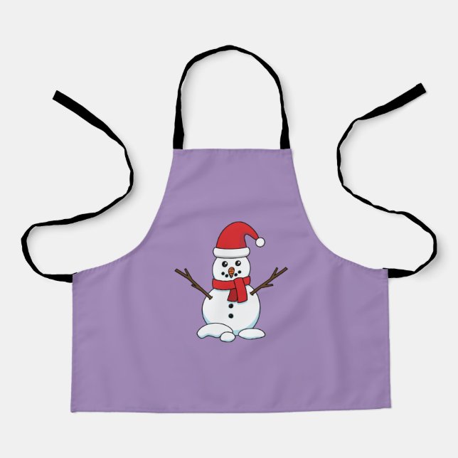 Snowman mit Red Bonnet und Scarf Schürze (Vorderseite)