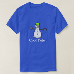 Snowman mit Tennis Rackets Weihnachtsfest T - Shir T-Shirt