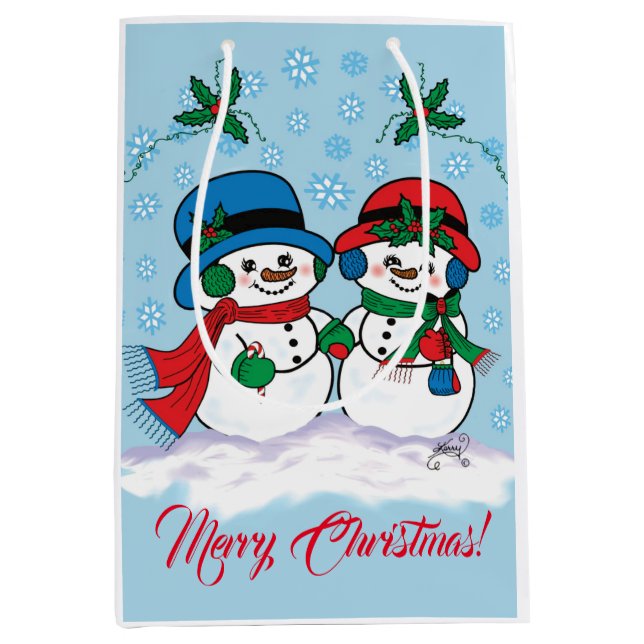 Snowman Mittlere Geschenktüte (Vorderseite)
