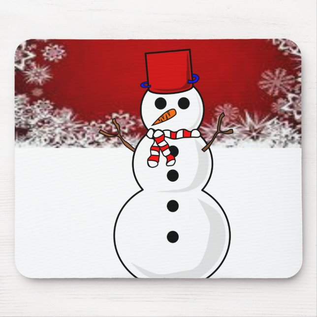 Snowman Mouse Pad Mousepad (Vorne)