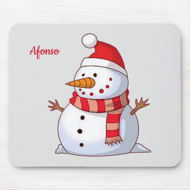 Snowman Mouse Pad Mousepad (Vorne)