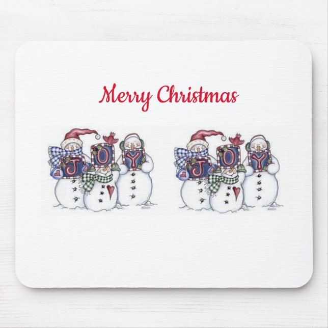 Snowman Mouse Pad Mousepad (Vorne)