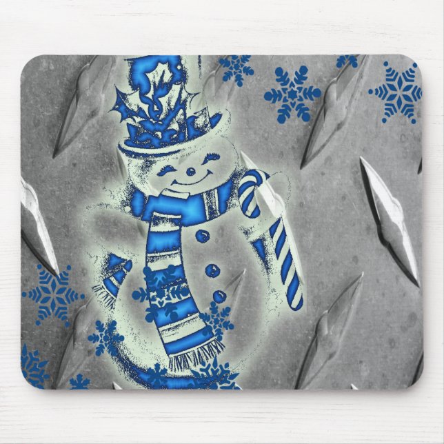 Snowman Mouse Pad Mousepad (Vorne)