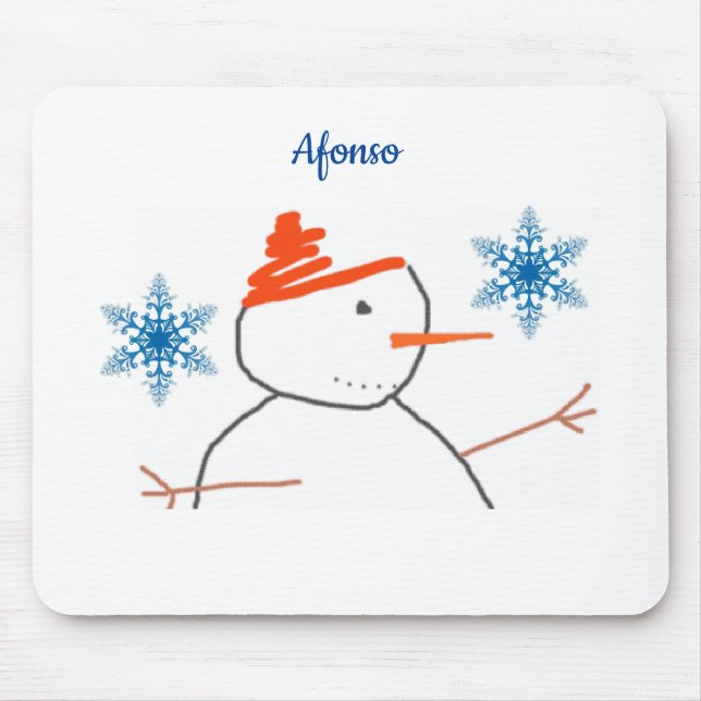 Snowman Mouse Pad Mousepad (Vorne)