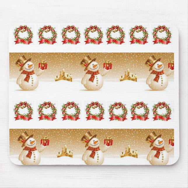 Snowman Mouse Pad Mousepad (Vorne)
