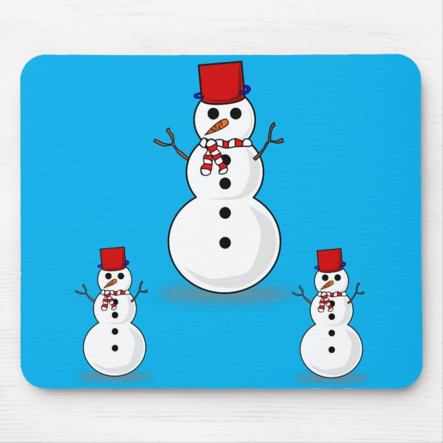 Snowman Mouse Pad Mousepad (Vorne)