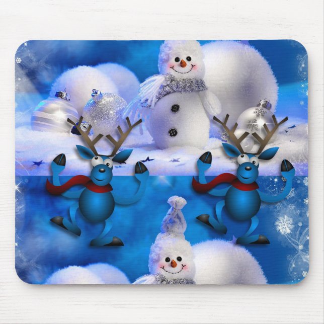 Snowman Mouse Pad Mousepad (Vorne)