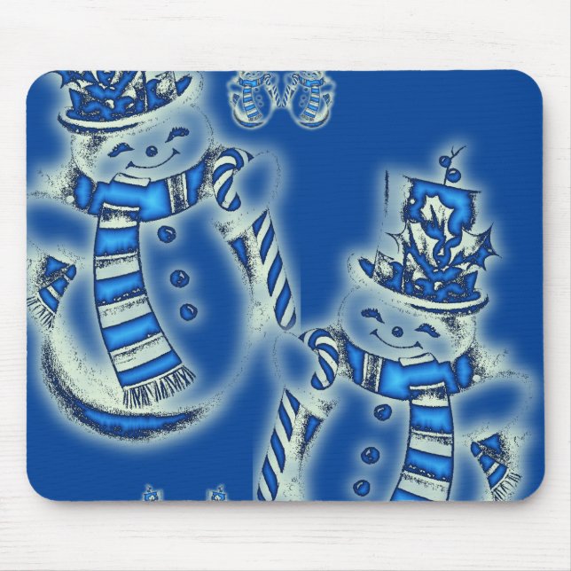 Snowman Mouse Pad Mousepad (Vorne)