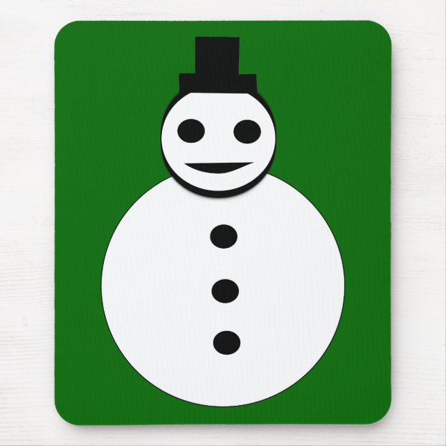 Snowman Mousepad lächelt Weihnachten (Vorne)