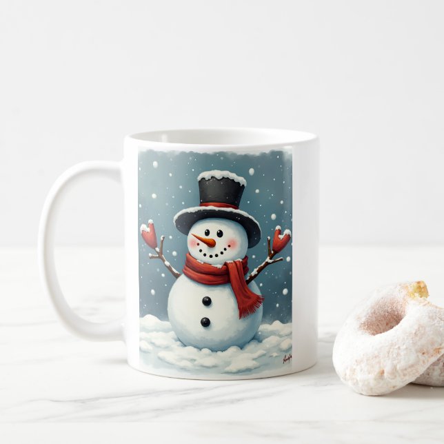 Snowman Mug (Avec donut)