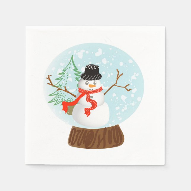 Snowman Napkin Serviette (Vorderseite)