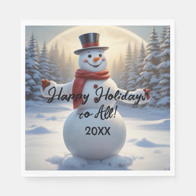 Snowman Napkins HAMbyWG Serviette (Vorderseite)