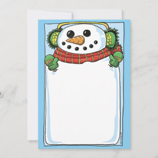 Snowman New Year's Resolution Card Dankeskarte