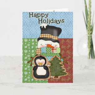 Snowman Noël voeux ou invitation