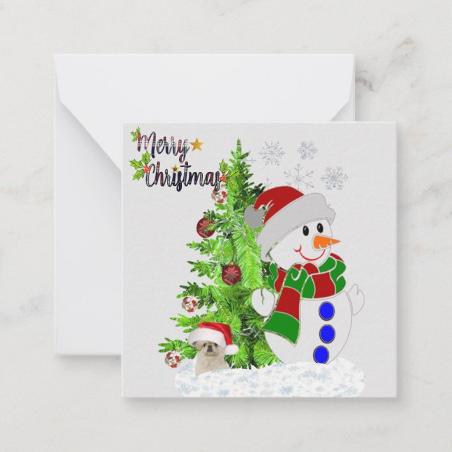 Snowman Notecard Mitteilungskarte (Vorderseite)