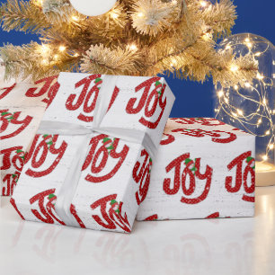 Snowman on Polka Dot Joy Geschenkpapier