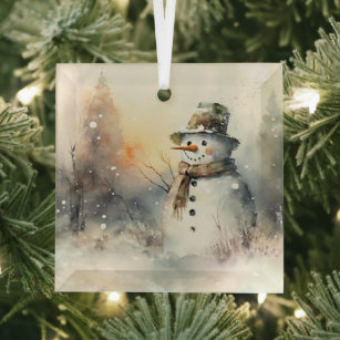 Snowman Ornament Aus Glas