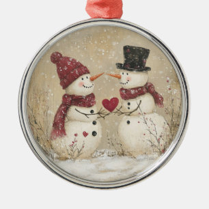 Snowman Ornament Aus Metall