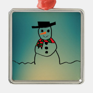 Snowman Ornament Aus Metall