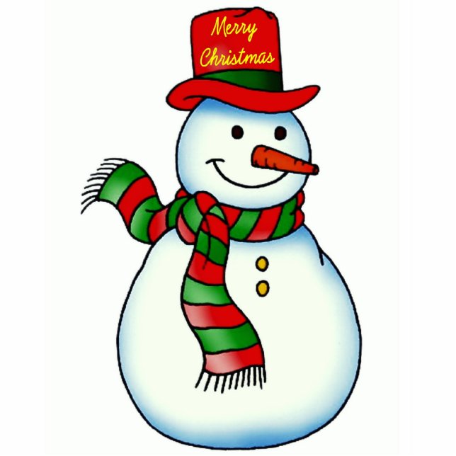 Snowman Ornament Fotoskulptur Ornament (Vorne)