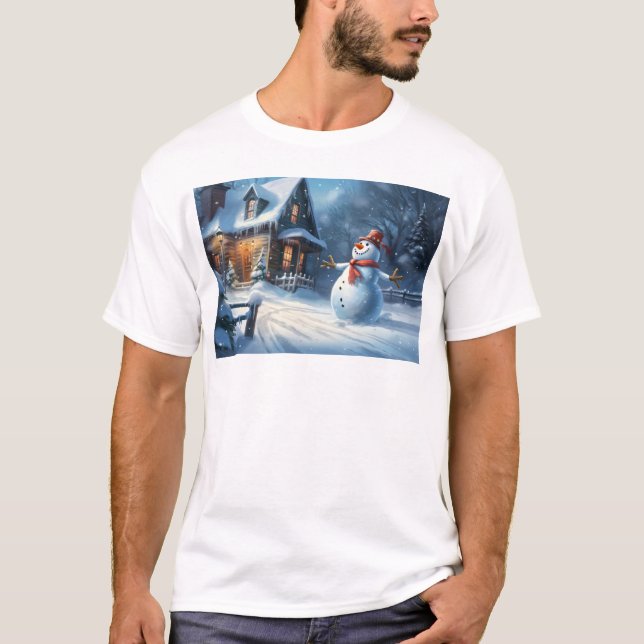 Snowman Painting T-Shirt (Vorderseite)