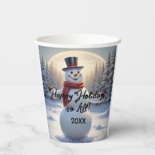 Snowman Paper Cups HAMbyWG Pappbecher