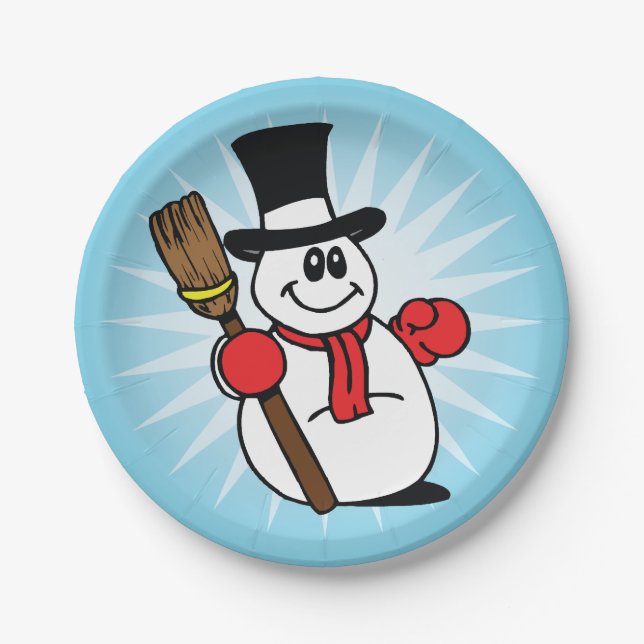 Snowman-PapierTeller Pappteller (Vorderseite)