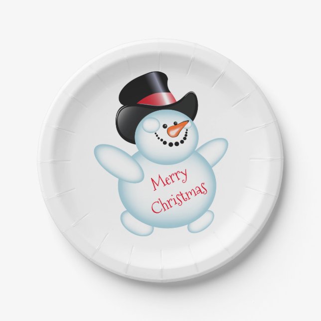 Snowman Pappteller (Vorderseite)