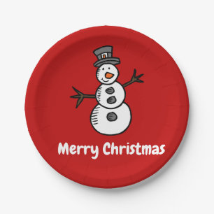 Snowman Pappteller