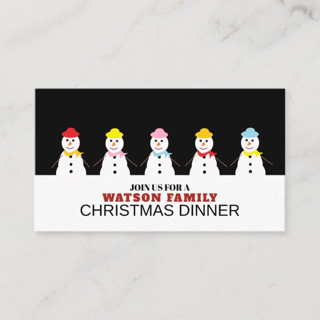 Snowman-Parade, Weihnachts-Party Einladung (Vorderseite)
