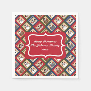 Snowman Pattern Design Christmas Serviette
