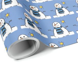 Snowman Pattern Design Geschenkpapier