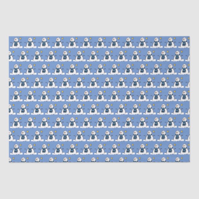 Snowman Pattern Design Seidenpapier (Vorderseite)