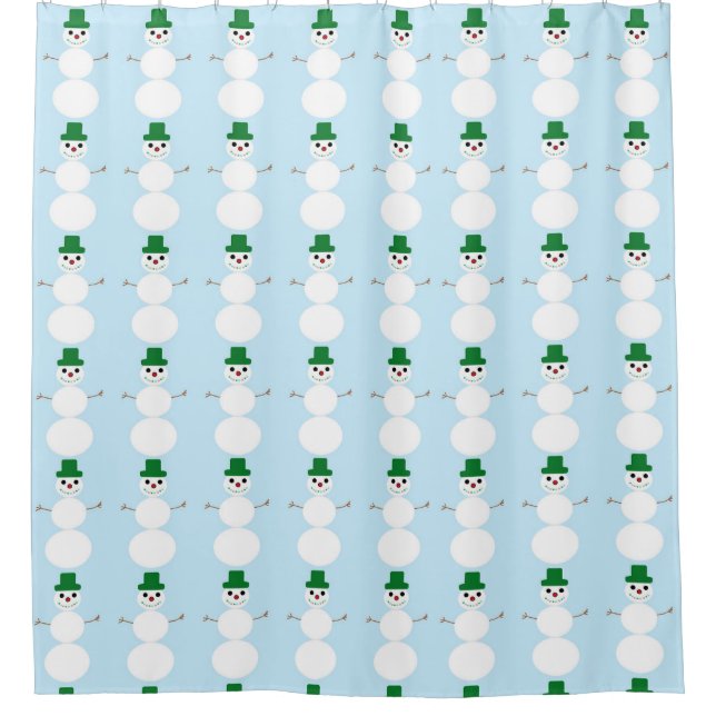 Snowman Pattern Duschvorhang (Vorderseite)