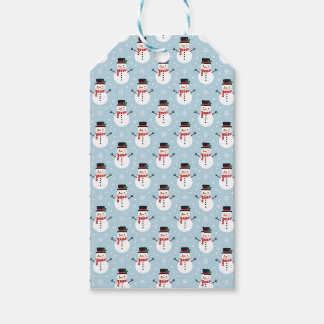 Snowman pattern geschenkanhänger (Vorderseite)